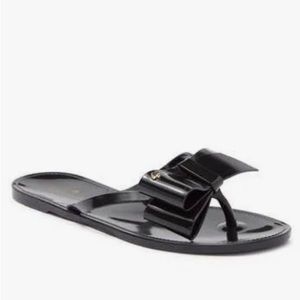 Kate Spade jayla bow flip flop sandal size 9 black